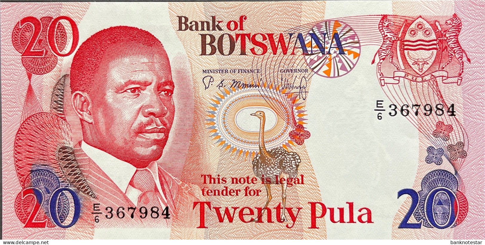 Botswana 20 Pula, P-10b (1982) - UNC - Botswana