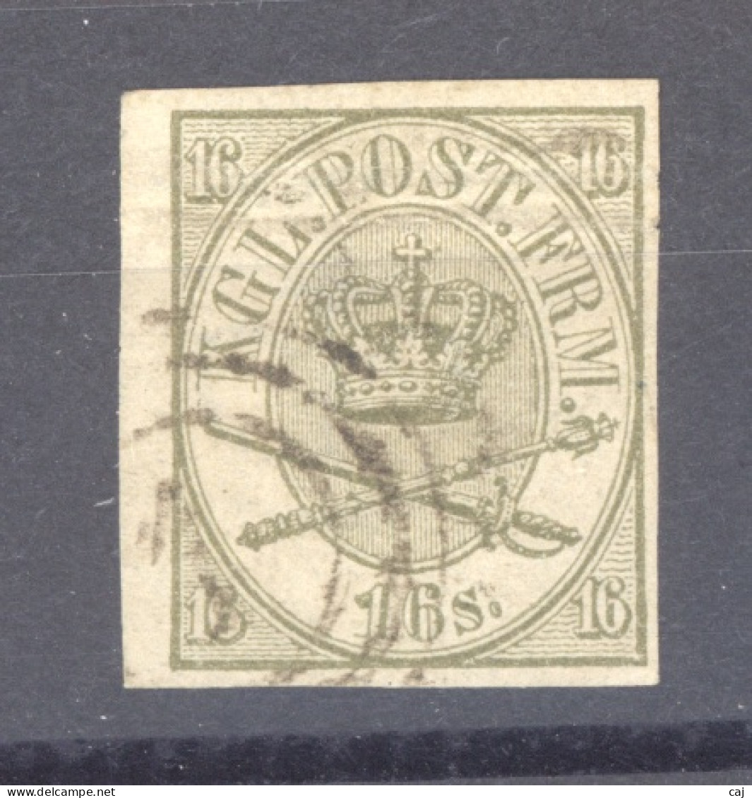 Danemark :  Yv  15  (o)  Non Dentelé - Used Stamps