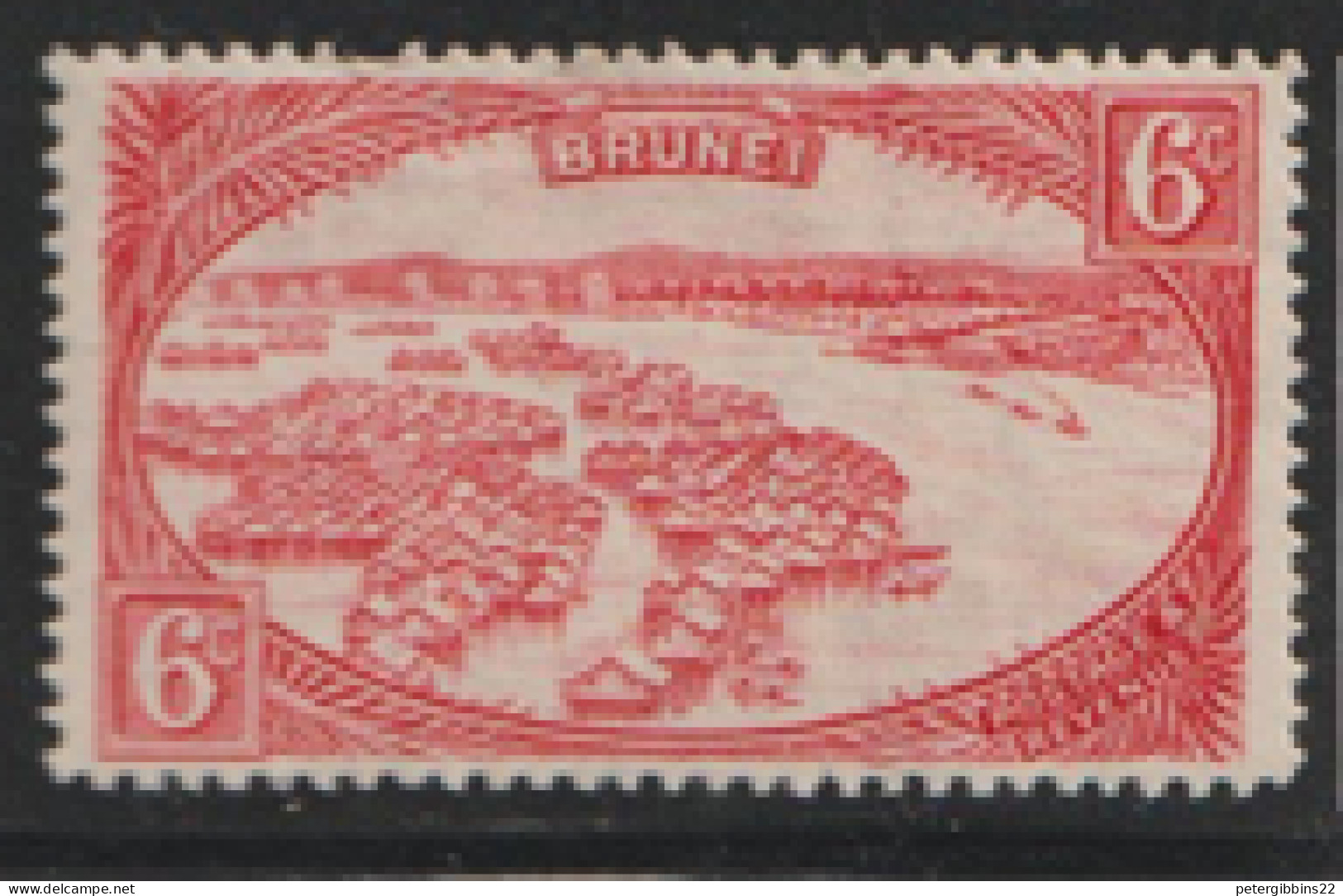 Brunei  1924 SG 70  6c  Mounted Mint - Brunei (...-1984)