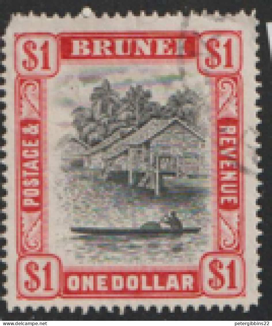 Brunei  1924 SG 90   $1   Fine Used - Brunei (...-1984)