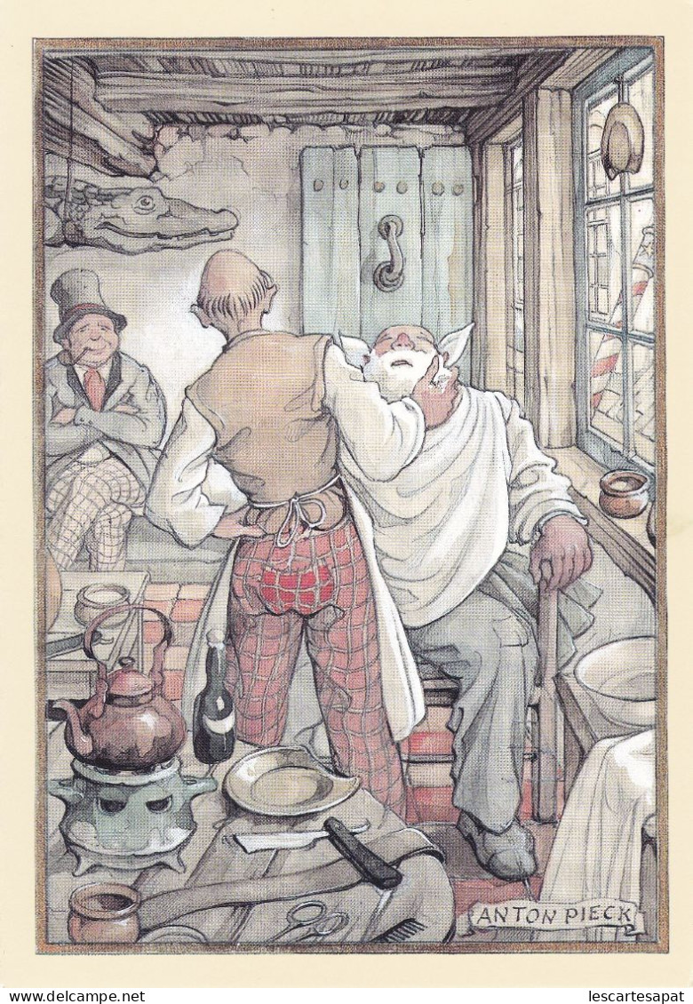 ANTON PIECK -  Le Barbier - De Barbier - Carte Double - Pieck, Anton