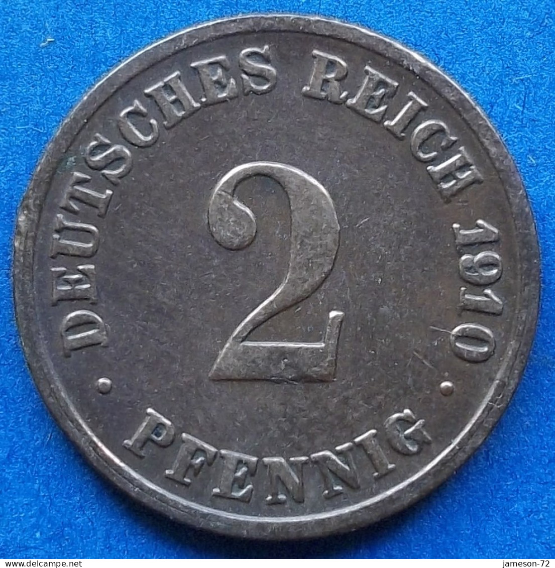 GERMANY - 2 Pfennig 1910 D KM# 16 Empire (1871-1918) - Edelweiss Coins - 2 Pfennig