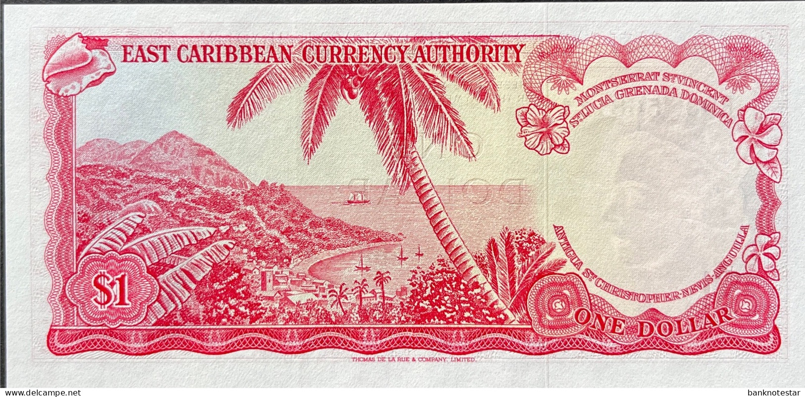 East Caribbean States 1 Dollar, P-13k (1965) - UNC - ST. KITTS & NEVIS Issue - East Carribeans