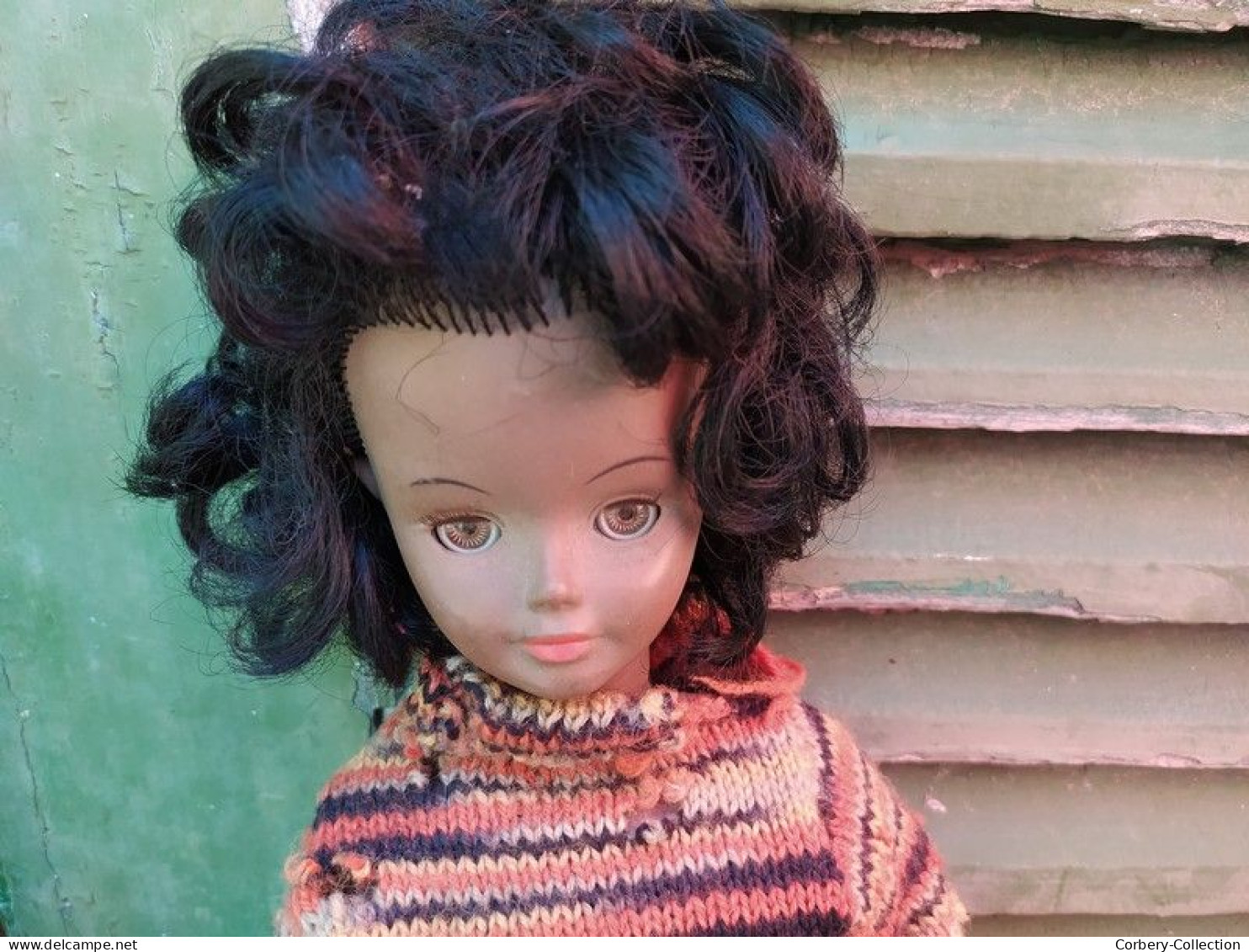 Rare Poupée Sylvette Cathie Bella Noire Années 70 - Dolls