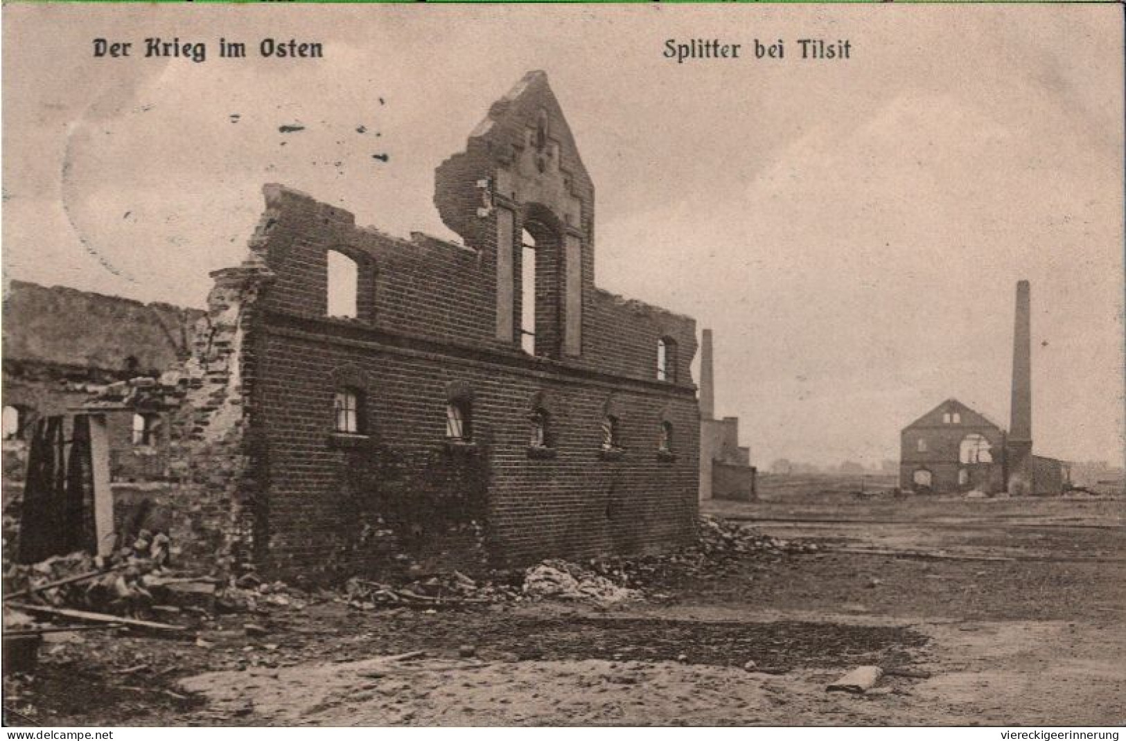 ! Alte Ansichtskarte Splitter Bei Tilsit In Ostpreußen, Der Krieg Im Osten, 1. Weltkrieg, 1916, Erlangen - Ostpreussen