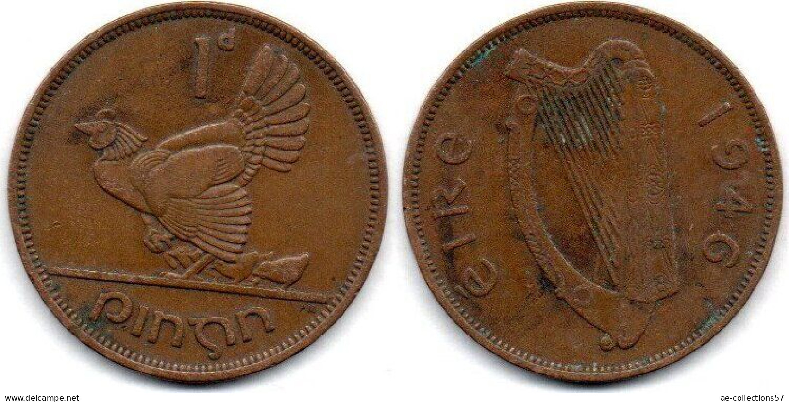 MA 24624 / Irlande - Irland - Eire 1 Penny 1946 TB - Irlande