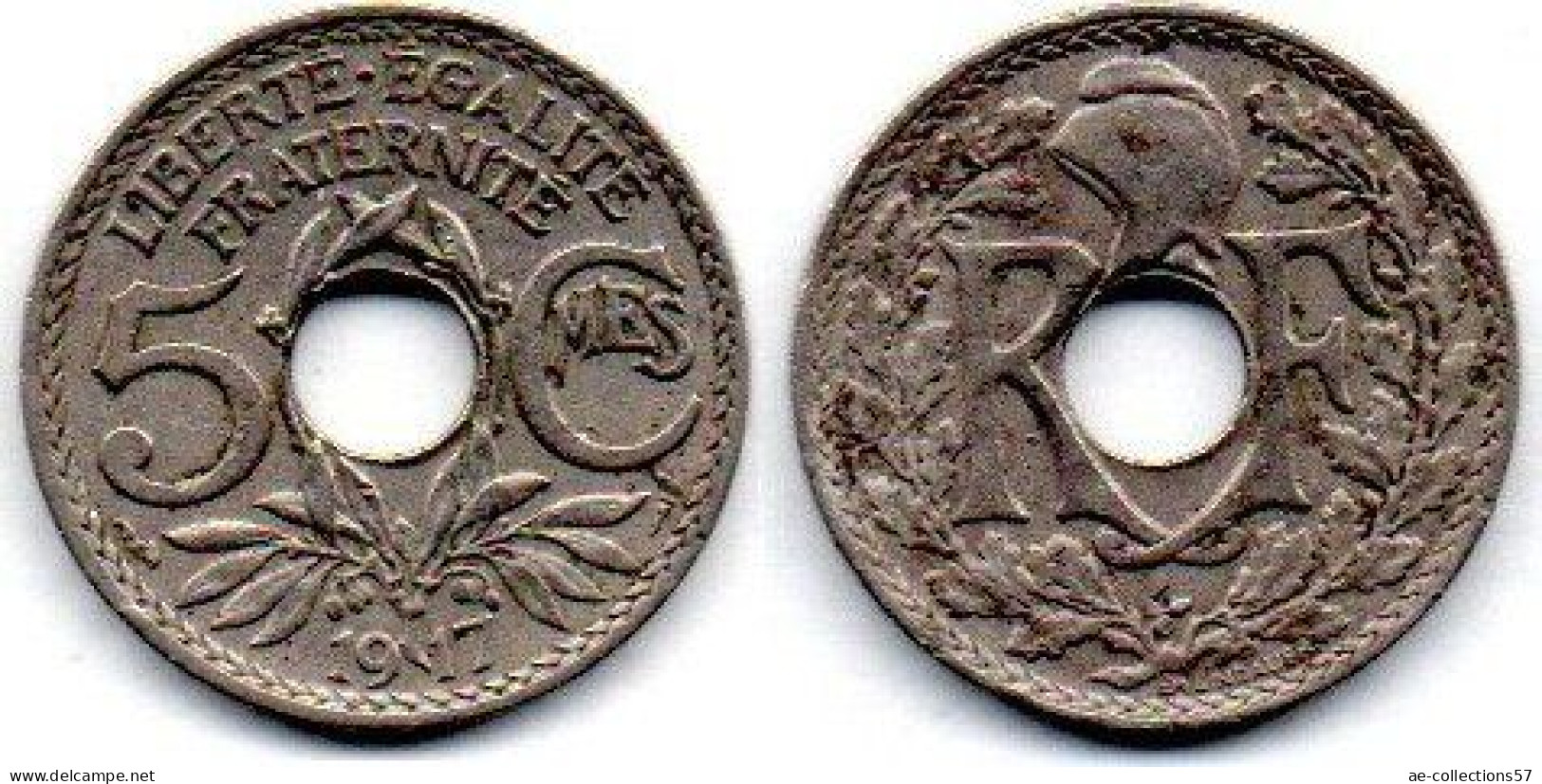 MA 24536  /  5 Centimes 1917 TB+ - 5 Centimes