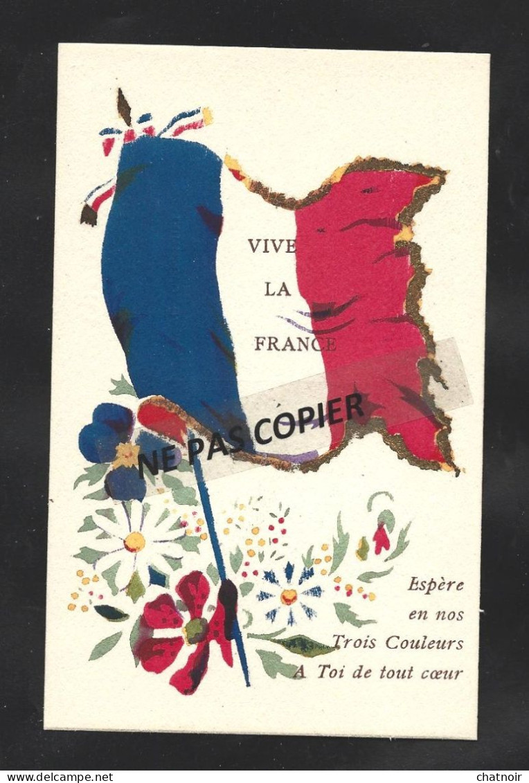 Cp  "   Vive La France "     Drapeau - 1914-18