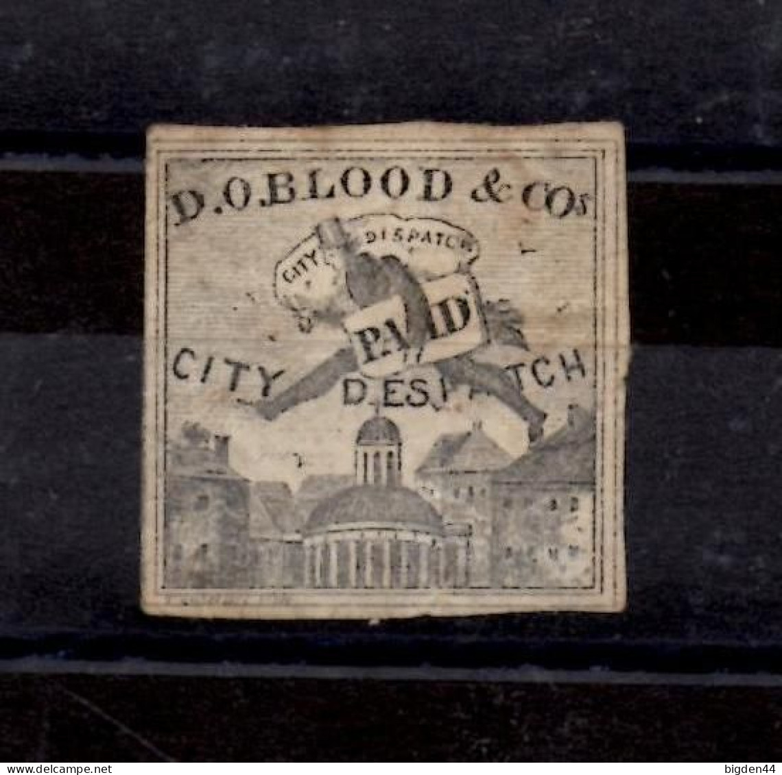 USA Local Post 1843 D.O Blood And Co City Despatch - 1845-47 Emissions Des Maîtres De Postes