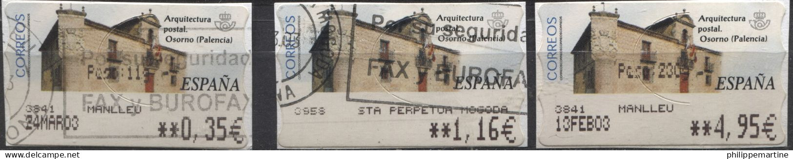 Espagne 2002 - Timbre De Distributeur YT 72 (3/3) (o) Sur Fragment - Officials