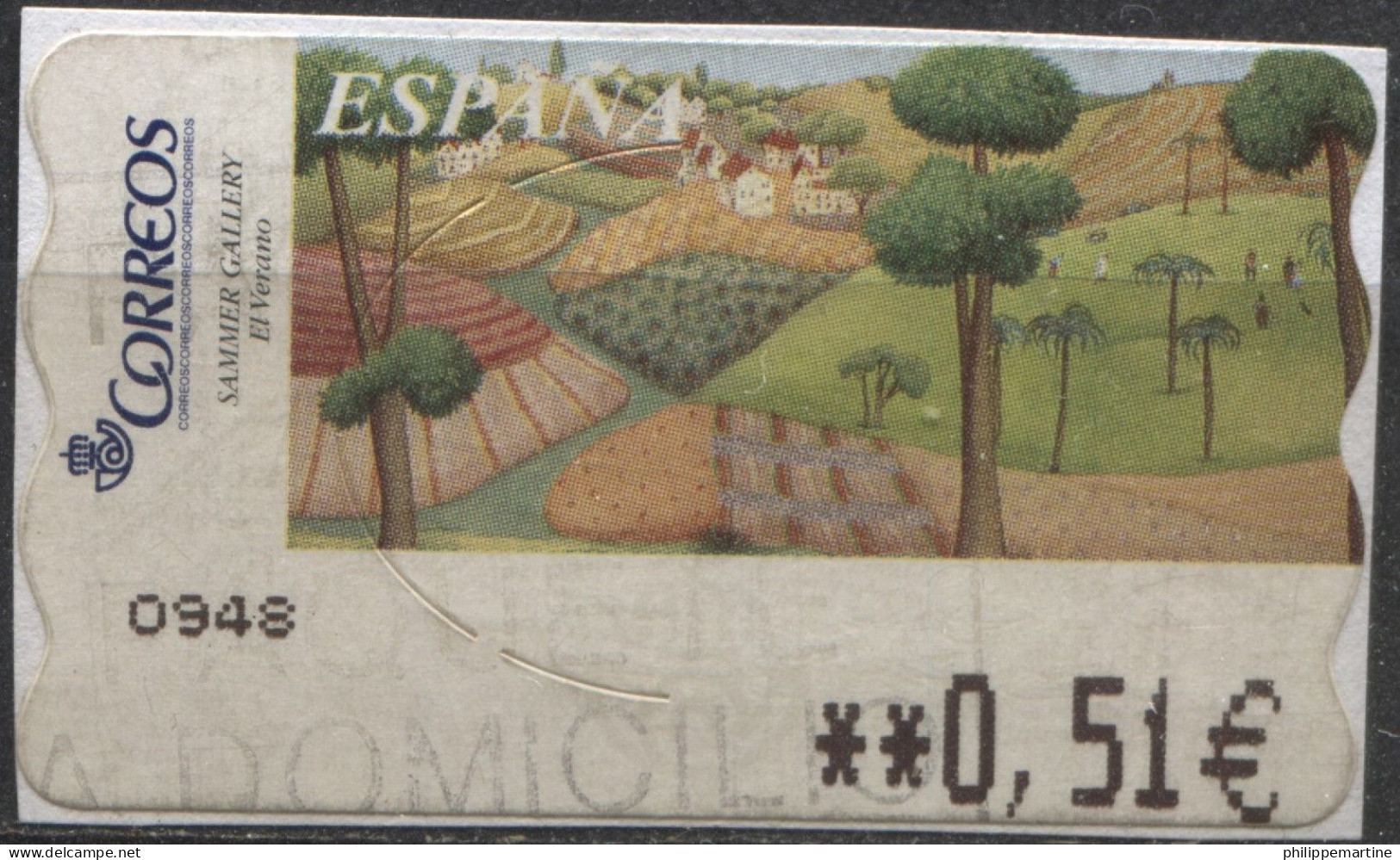 Espagne 2003 - Timbre De Distributeur YT 82 (1/3) (o) Sur Fragment - Dienstmarken