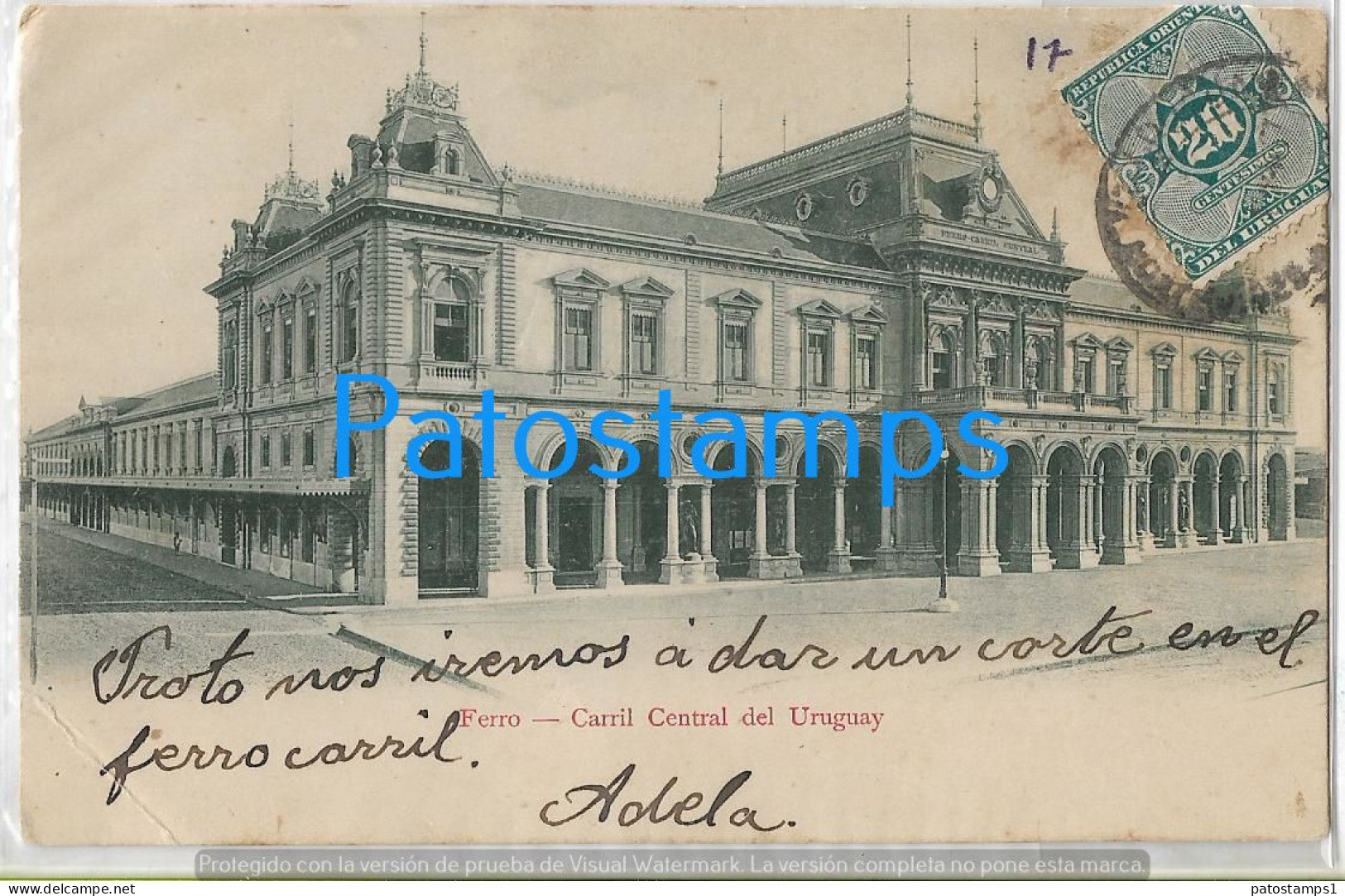 212877 URUGUAY MONTEVIDEO STATION TRAIN CENTRAL POSTAL POSTCARD - Uruguay