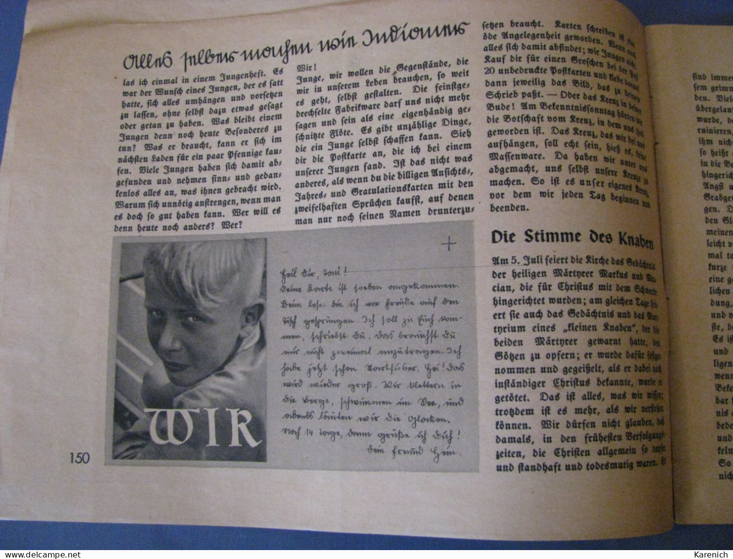 AM SCHEIDEWEGE. EN LA CRUCIJADA. REVISTA DE JÓVENES CATÓLICOS. Nº7 JULIO 1938. DUSSELDORF ALEMANIA. - Christianisme