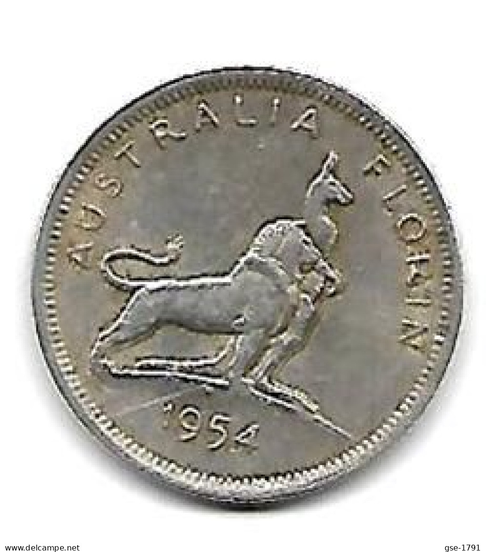 AUSTRALIE   ,1 FLORIN, ELISABETH II    Commémorative Commonwealth Argent , 1954 TB - Unclassified