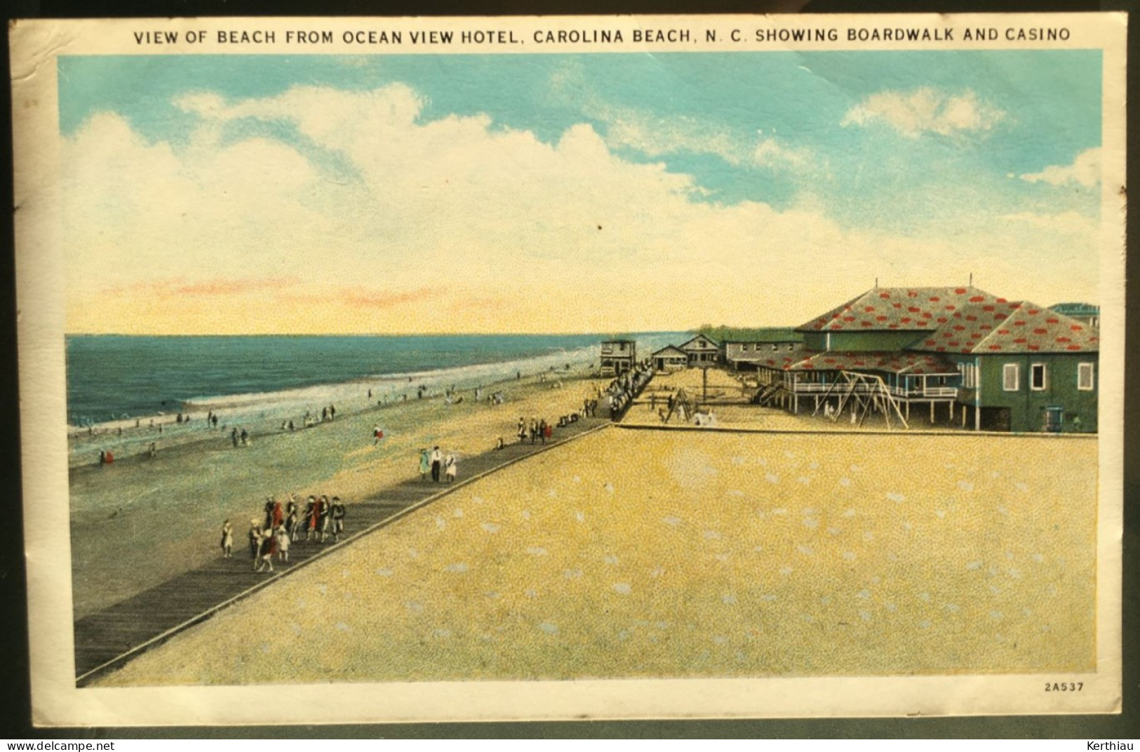 2 CPA Carolina Beach. Animées Et Colorisées. Non Circulées - Carolina Beach