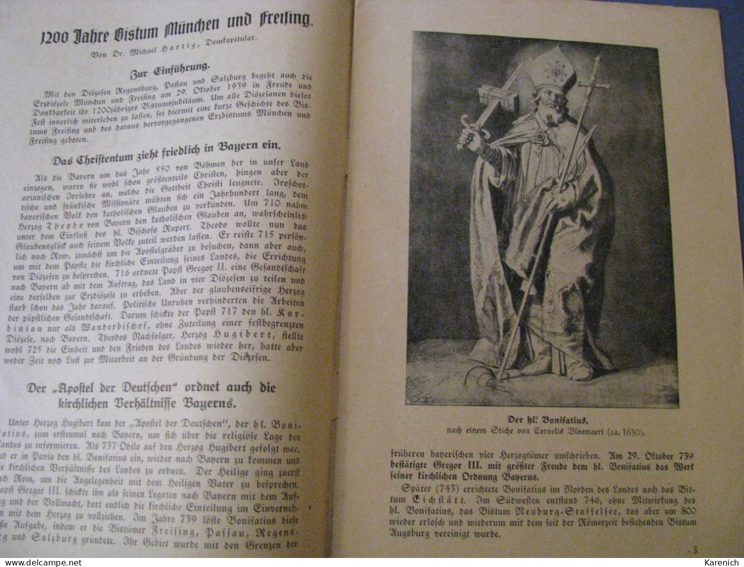 1200 JAHRE BISTUM MÜNCHEN UND FREISING. 1939. PUBLICACION RELIGIOSA DE DIÓCESIS DE MUNICH. - Christendom