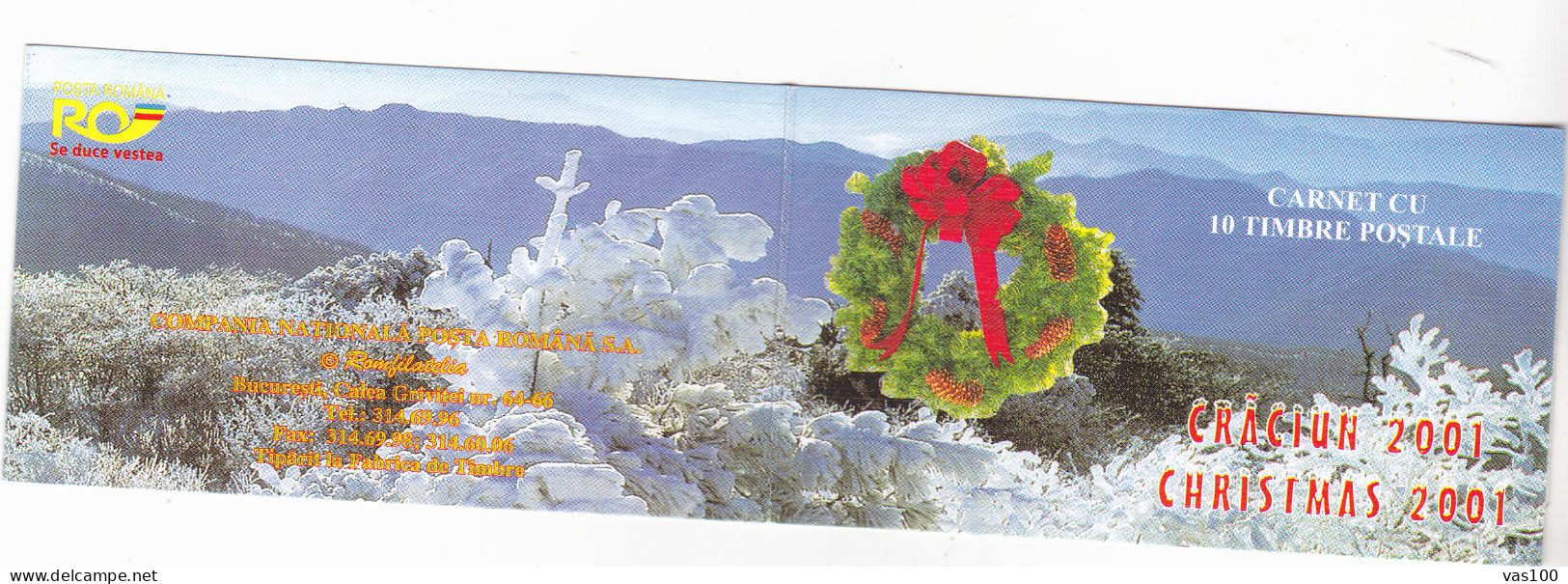 ROMANIA. 2001. CHRISTMAS . CARNET ,MNH. - Carnets