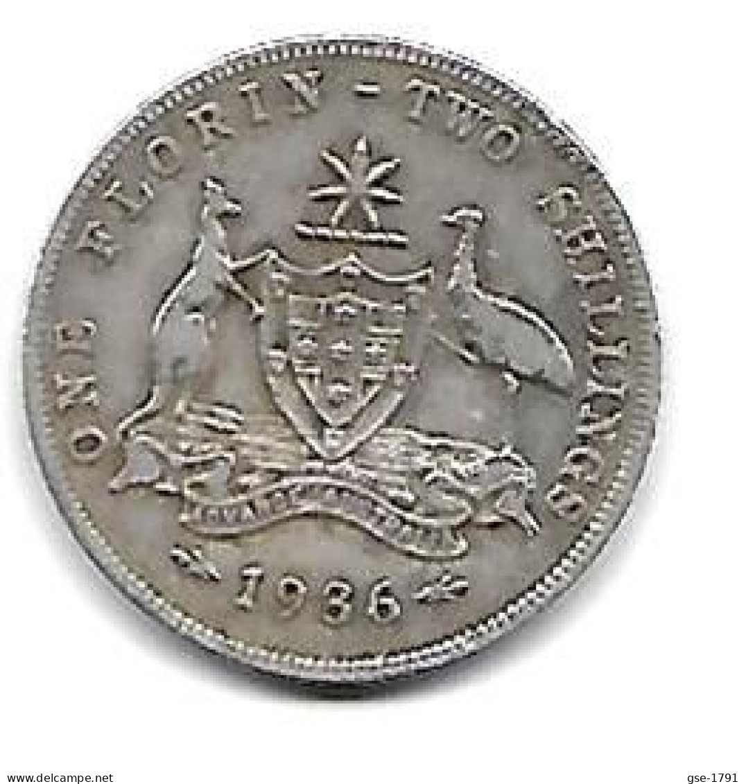 AUSTRALIE  Georges  V   FLORIN 1936 Argent TB+ - Non Classificati