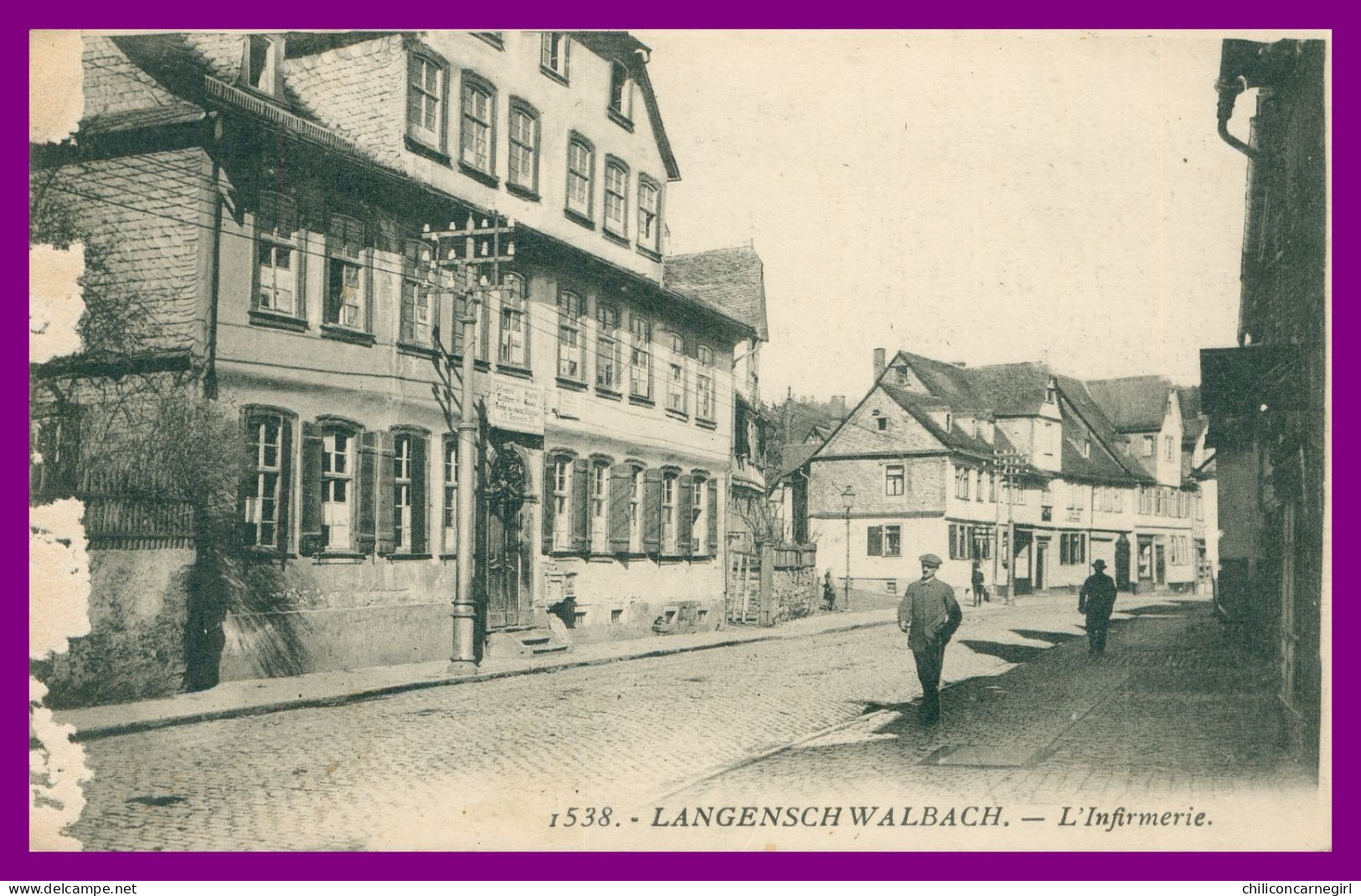 * LANGENSCH WALBACH - L'Infirmerie Militaire - LANGENSCHWALBACH - Animée - 1538 - 1925 - Langen
