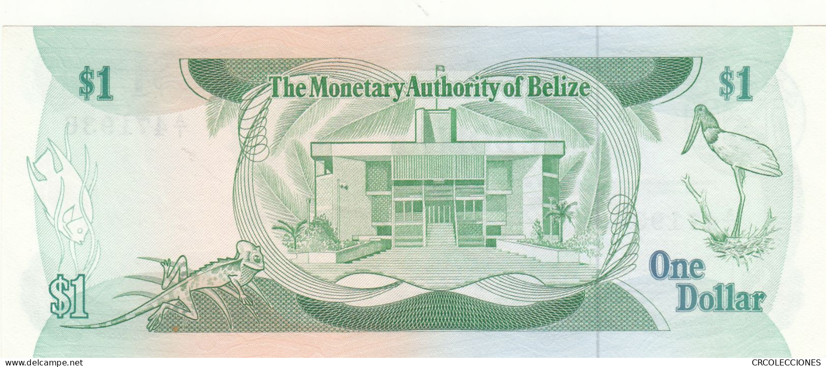 CRBX282 BILLETE BELICE 1 DOLAR 1980 EBC+ - Belize