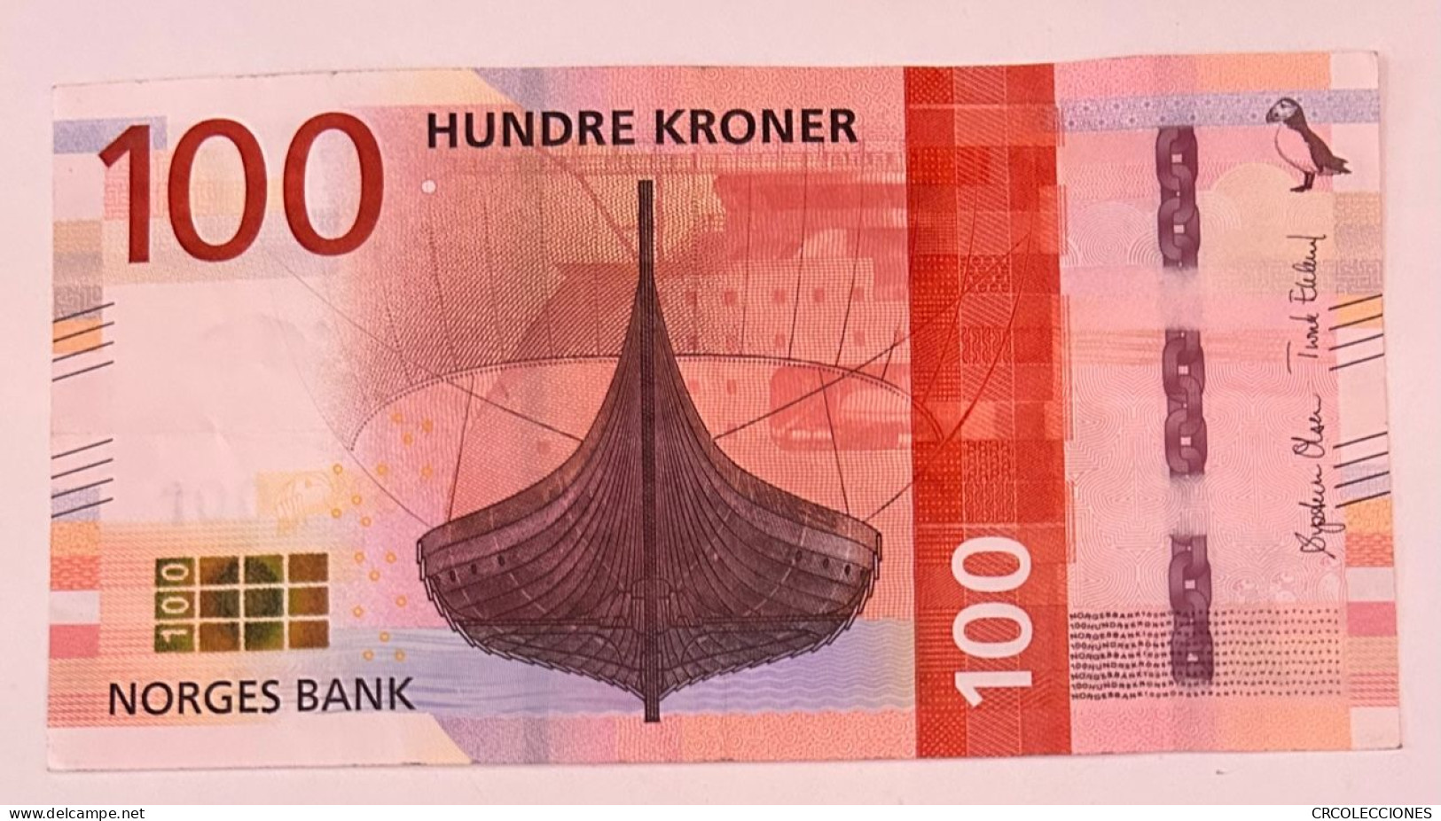 CRBX290 BILLETE NORUEGA 100 KRONER 2016 MBC+ - Noorwegen