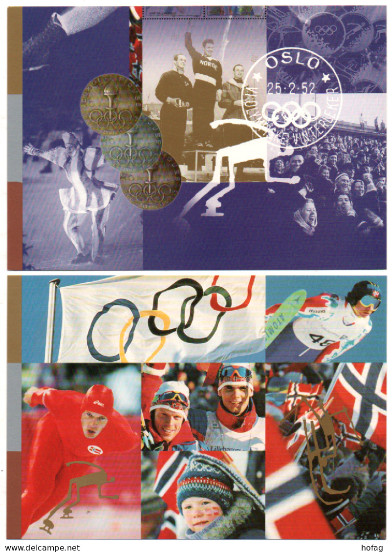 Norwegen 1997 Olympiske Museum 10 Ganzsachen Im Umschlag; Norway Olympic Museum Postal Stationeries - Entiers Postaux