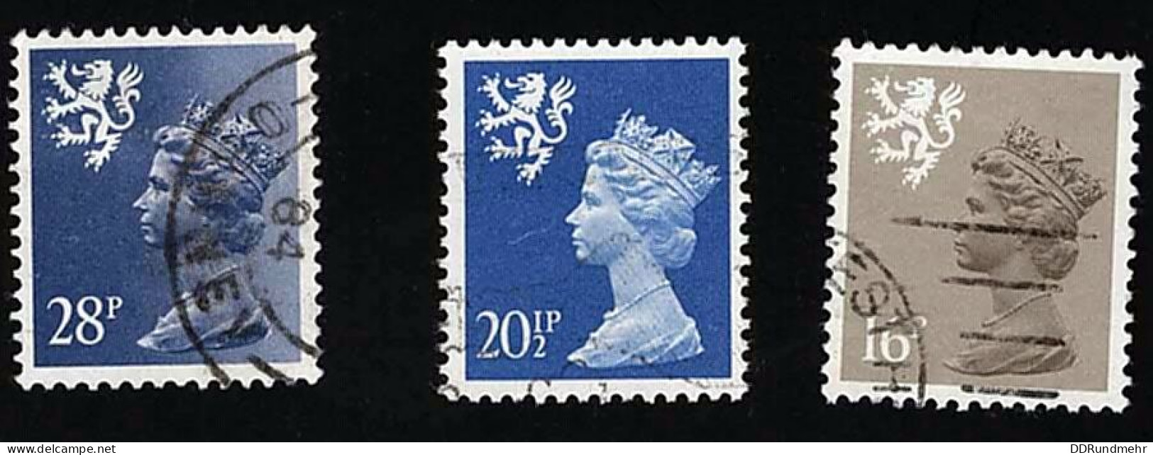 1983 Queen Elisabeth II Michel GB-S 40 - 42A Stamp Number GB-S MH29 - 52 Yvert Et Tellier GB 1082 - 1088 Used - Scotland