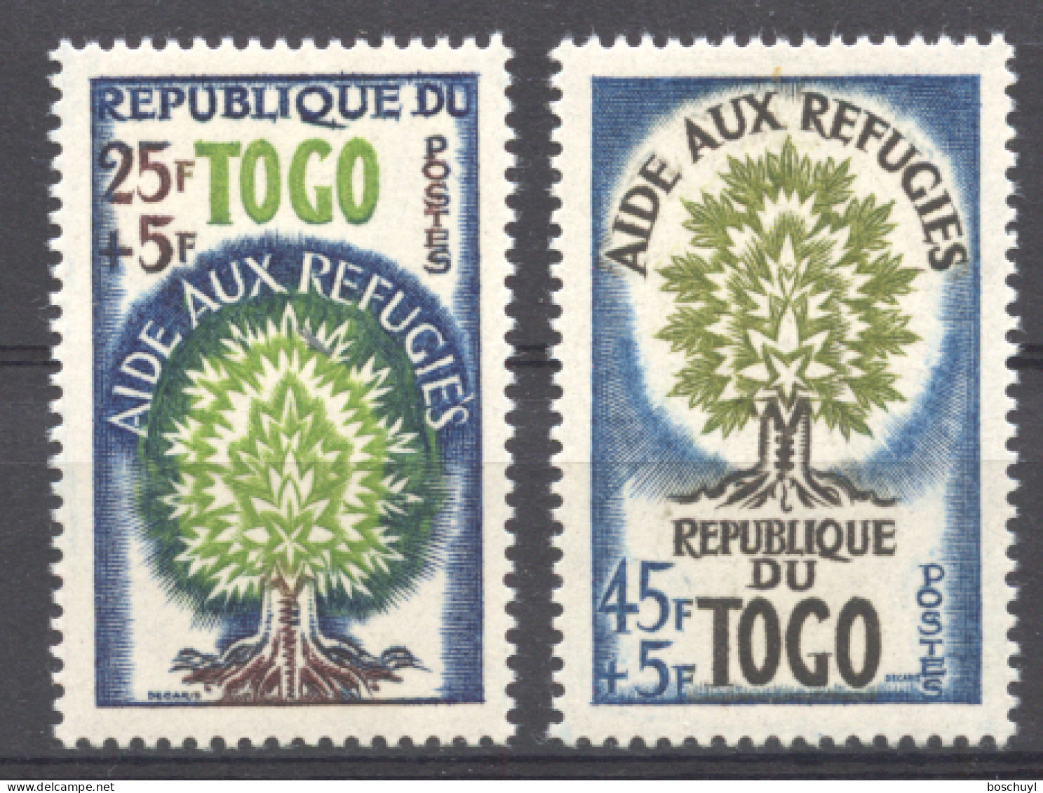 Togo, 1960, World Refugee Year, WRY, United Nations, MNH, Michel 283-284 - Flüchtlinge