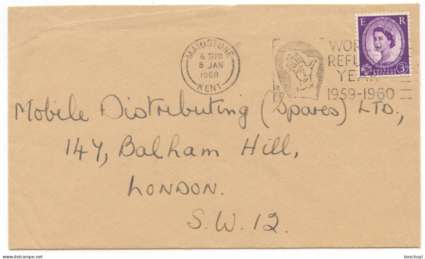 Great Britain, 1960, World Refugee Year, WRY, Slogan Cancel Cover - Réfugiés