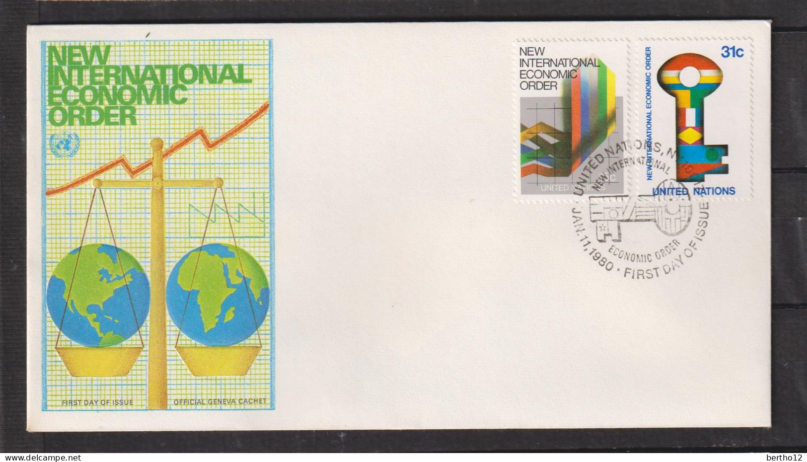 FDC 1980 NEW  INTERNATIONAL   ECONOMIC  ORDER - Used Stamps