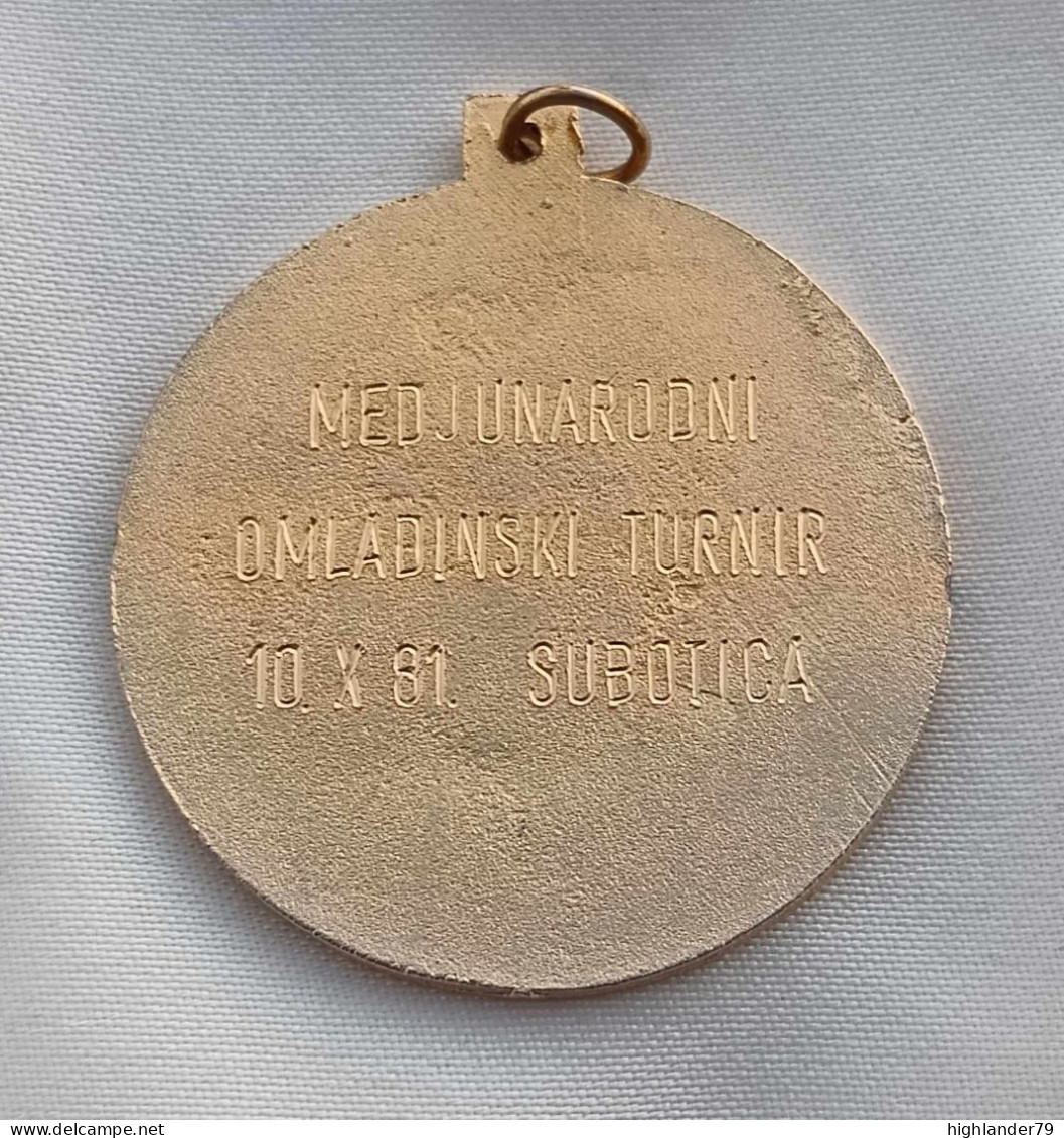 Wrestling Gold Medal Yugoslavia Serbia  Subotica 1981 - Autres & Non Classés