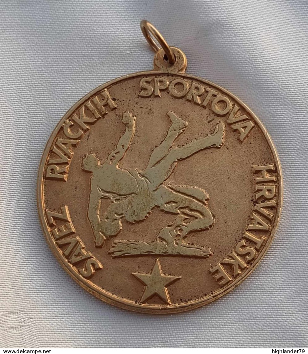 Croatian Wrestling Sports Association Gold Medal 1981 Savez Rvačkih Sportova Hrvatske - Autres & Non Classés