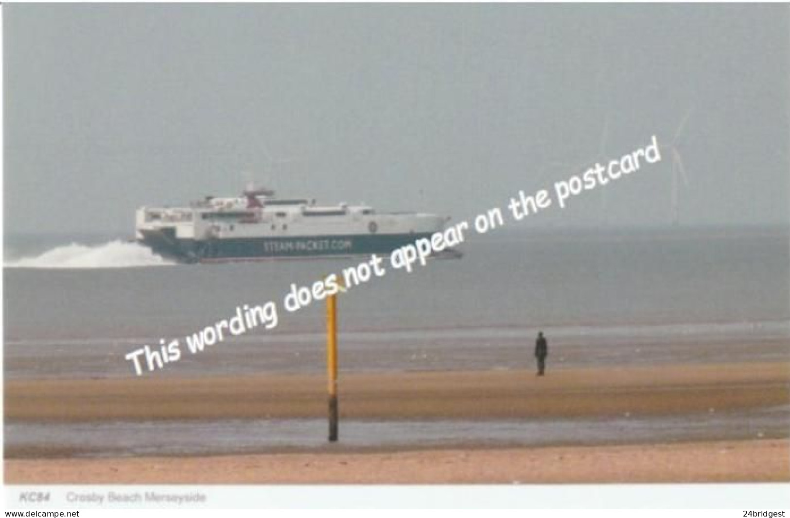 Steam Packet Ferry Manannan Passing Crosby And An Iron Man - Liverpool