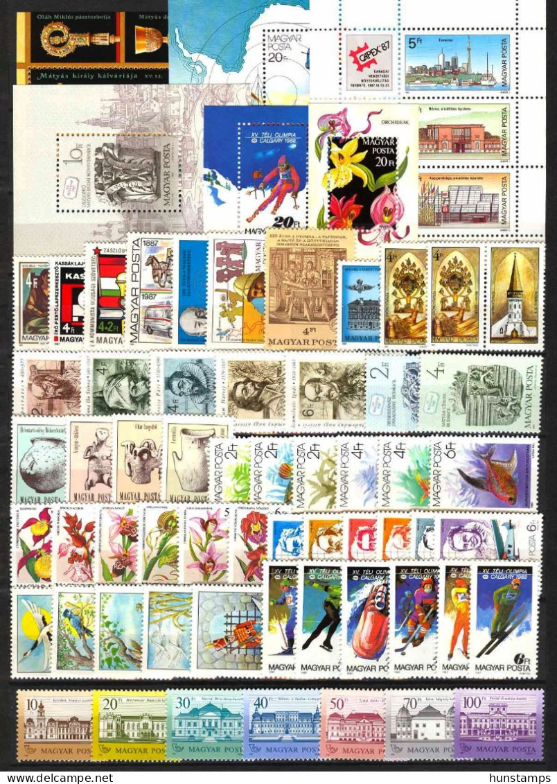 Hungary 1987. Full Year Sets With Souvenir Sheets MNH Mi: 81 EUR - Annate Complete