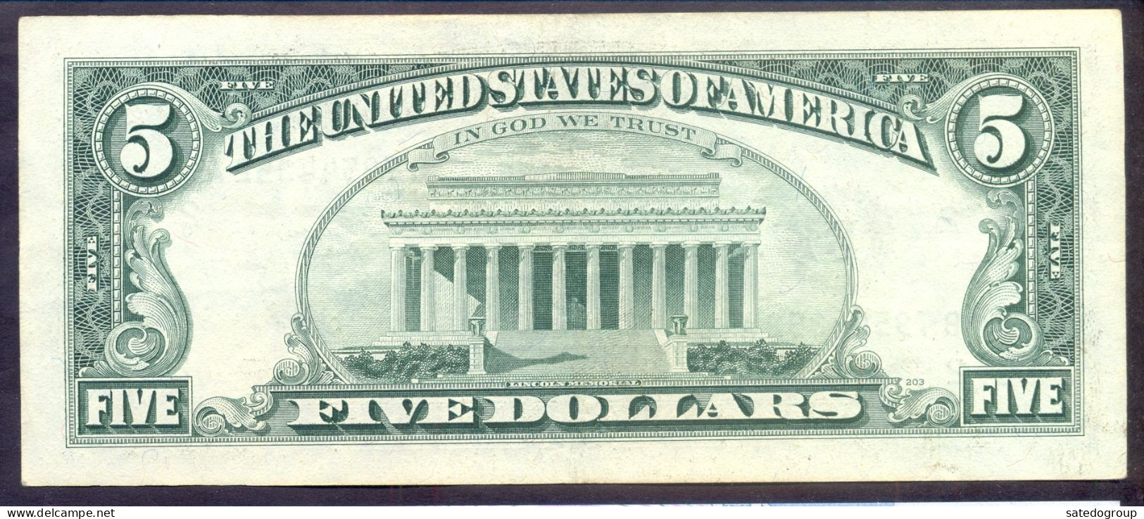 USA 5 Dollars 1993 B  - VF+ # P- 491 < B - New York NY > - Billetes De La Reserva Federal (1928-...)