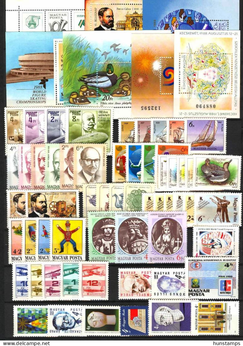 Hungary 1988. Full Year Sets With Souvenir Sheets MNH Mi: 82 EUR - Full Years