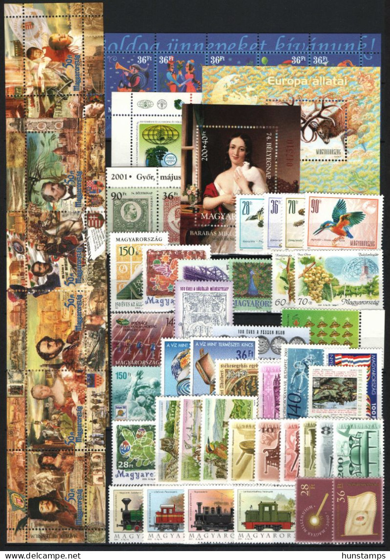 Hungary 2001. Full Year Set With Blocks MNH (**) - Ongebruikt