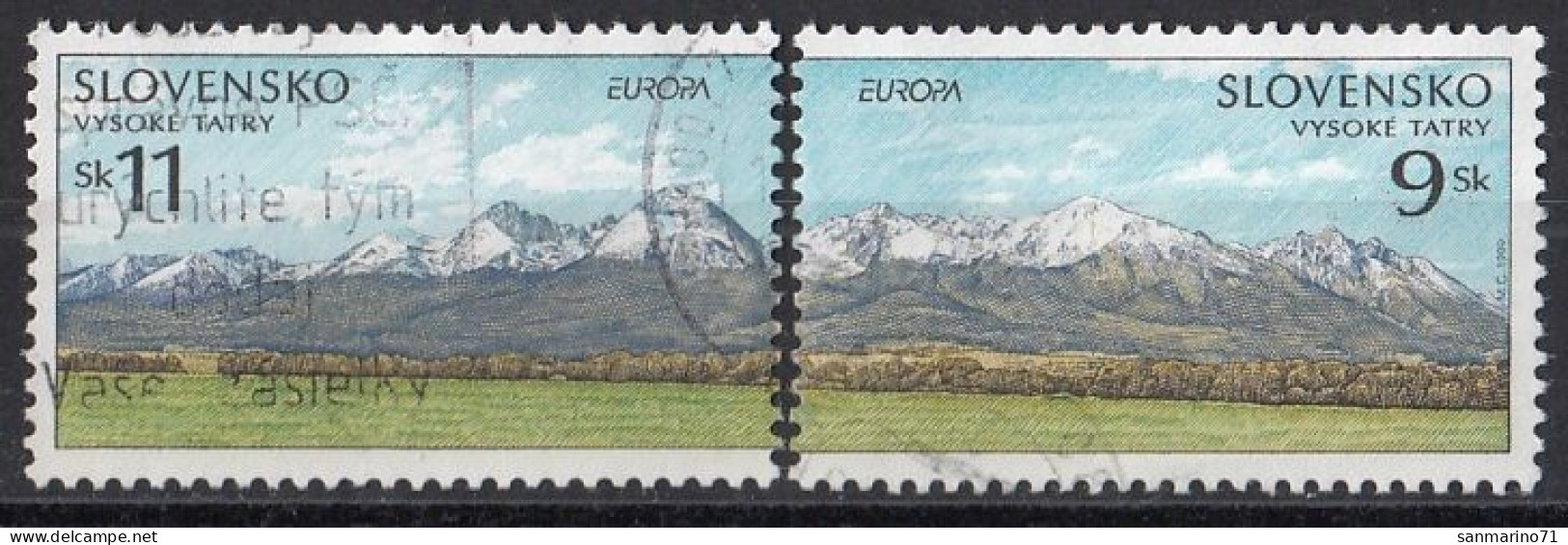 SLOVAKIA 337-338,used,falc Hinged - Berge