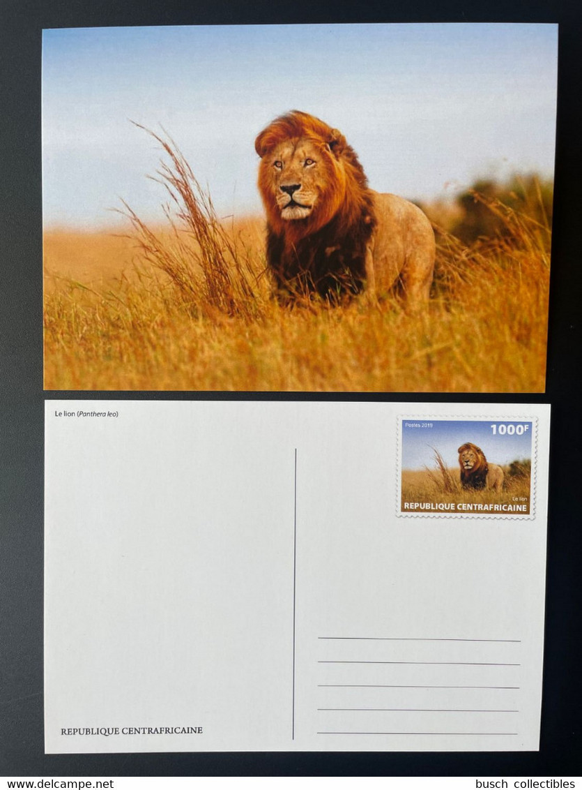 Centrafrique Central Africa 2019 Mi. 8628 Stationery Entier Ganzsache Lion Löwe Panthera Leo Faune Fauna - Zentralafrik. Republik