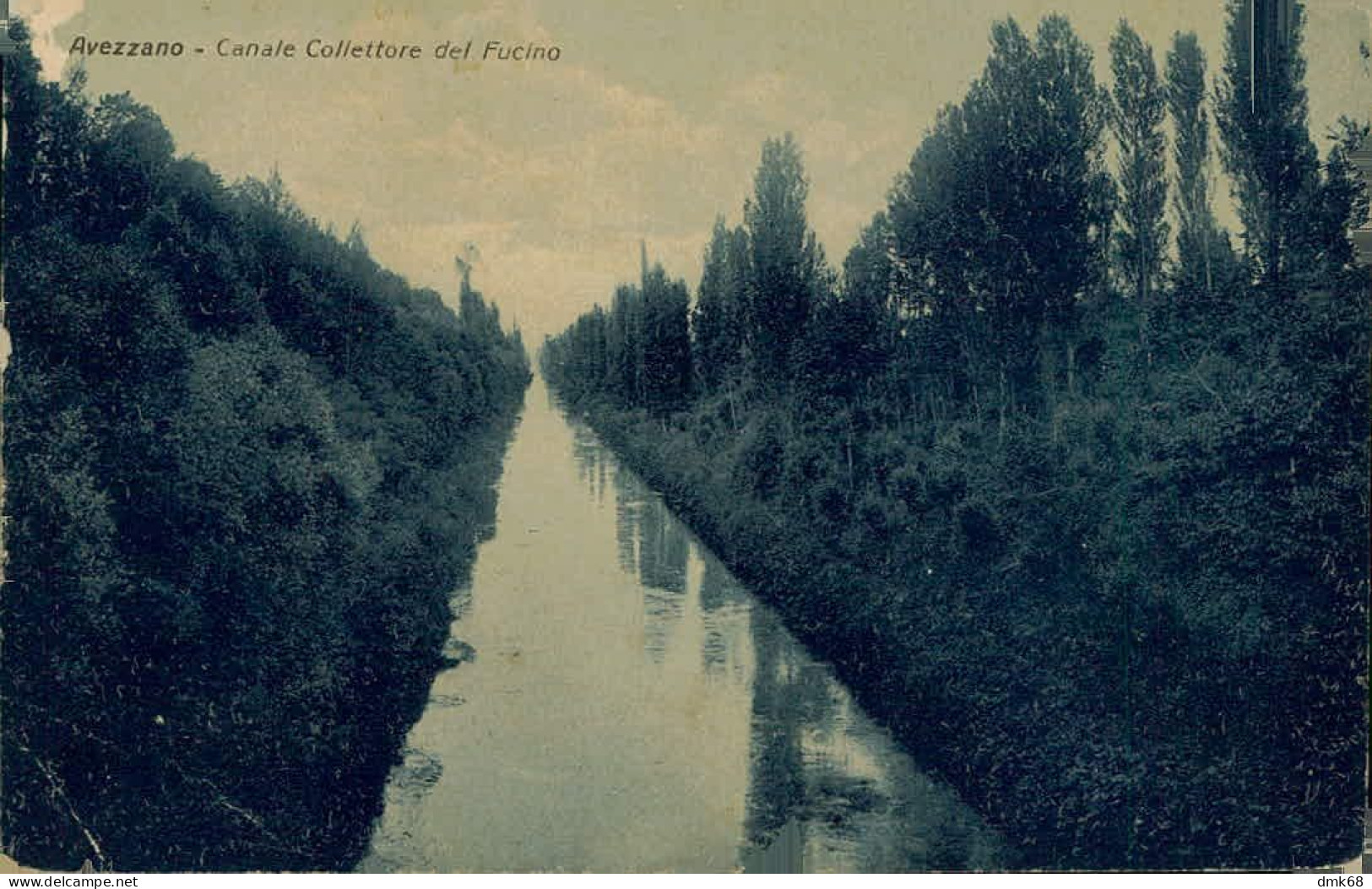 AVEZZANO ( L'AQUILA ) CANALE COLLETTORE  DEL FUCINO - EDIZIONE DI LORENZO - SPEDITA 1933 ( 18041 ) - Avezzano