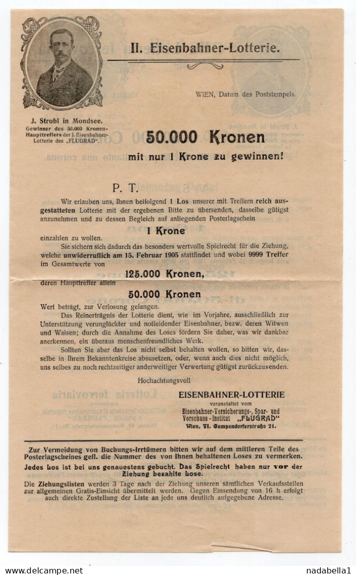 1904. AUSTRIA,VIENNA,RAILWAY LOTTERY BROCHURE IN 4 LANGUAGES,23 X 14.5 Cm - Autriche