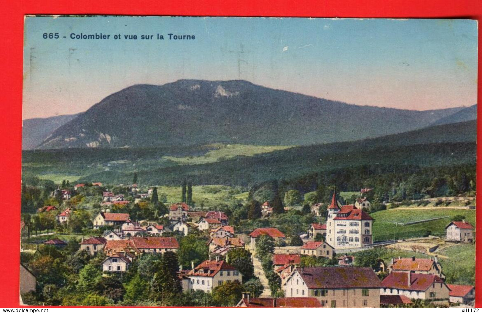 ZWR-28  Colombier Et Vue Sur La Tourne.  Circulé 1929 Vers France. - Colombier