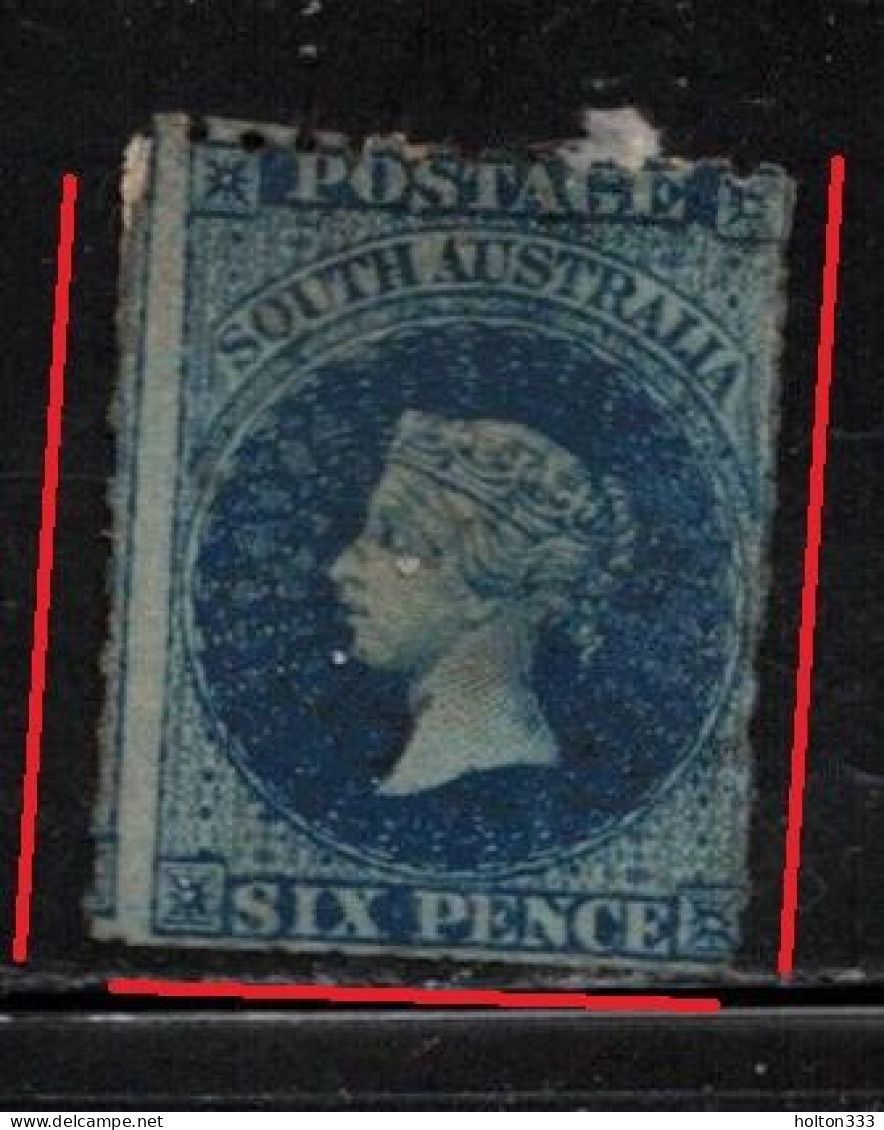 SOUTH AUSTRALIA Scott # 47 Used - Queen Victoria - Trimmed Perfs - Oblitérés