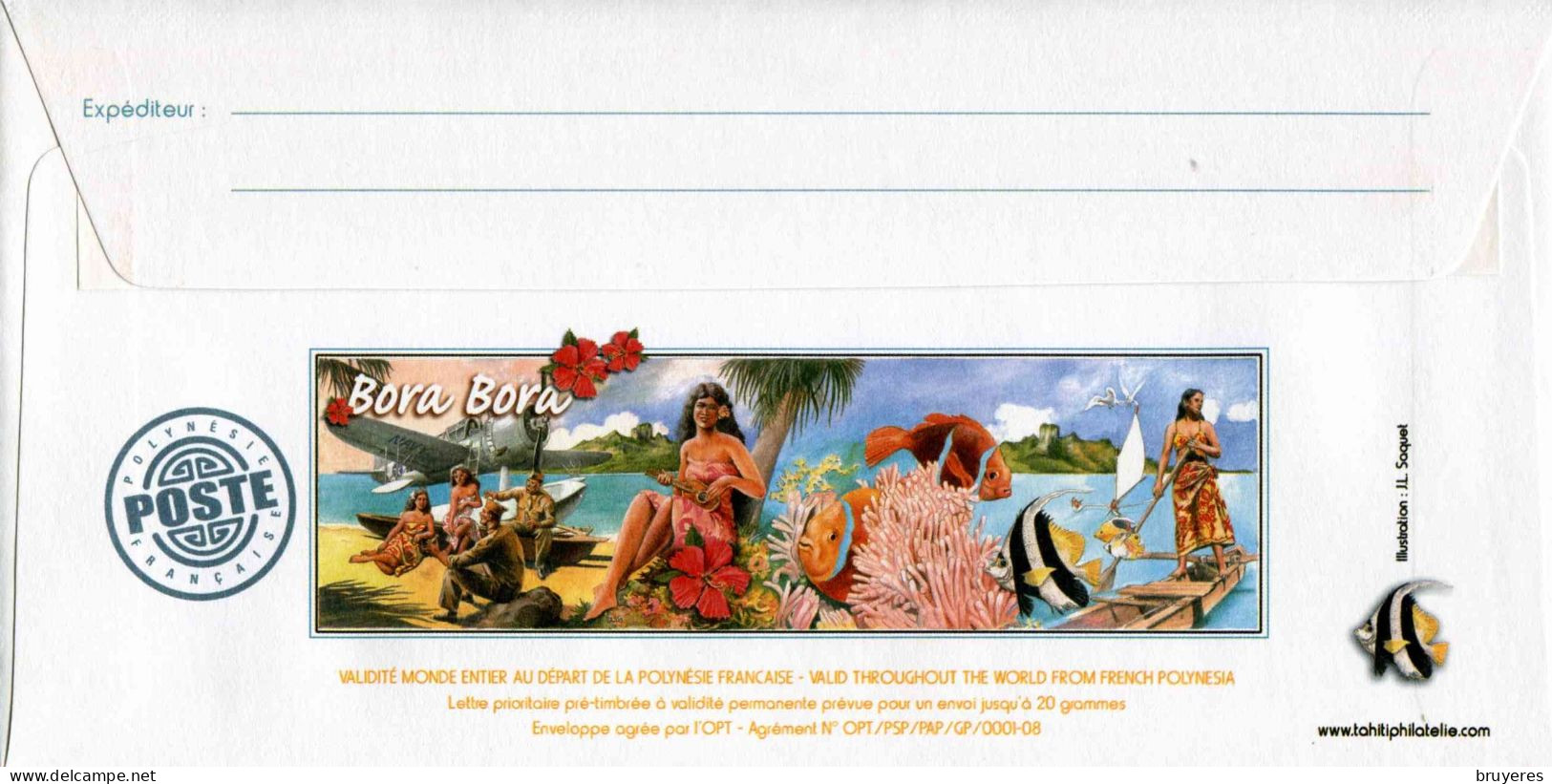 PAP** De 2008 De POLYNESIE Avec Timbre "VAHINE" Et Carte De Correspondance Assortie - Prêt-à-poster