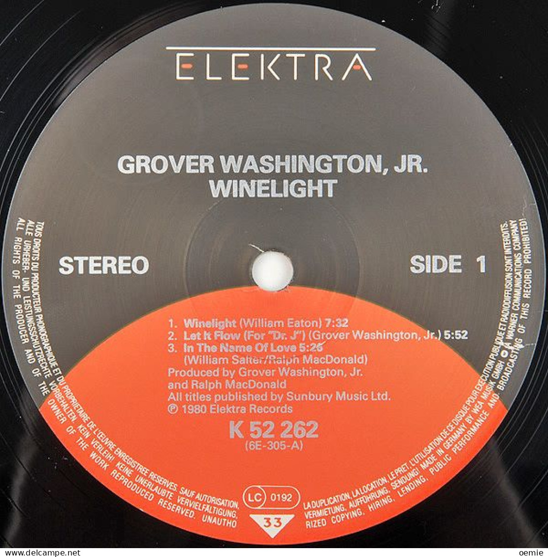 GROVER   WASHINGTON  JR  °  WINELIGHT - Soul - R&B