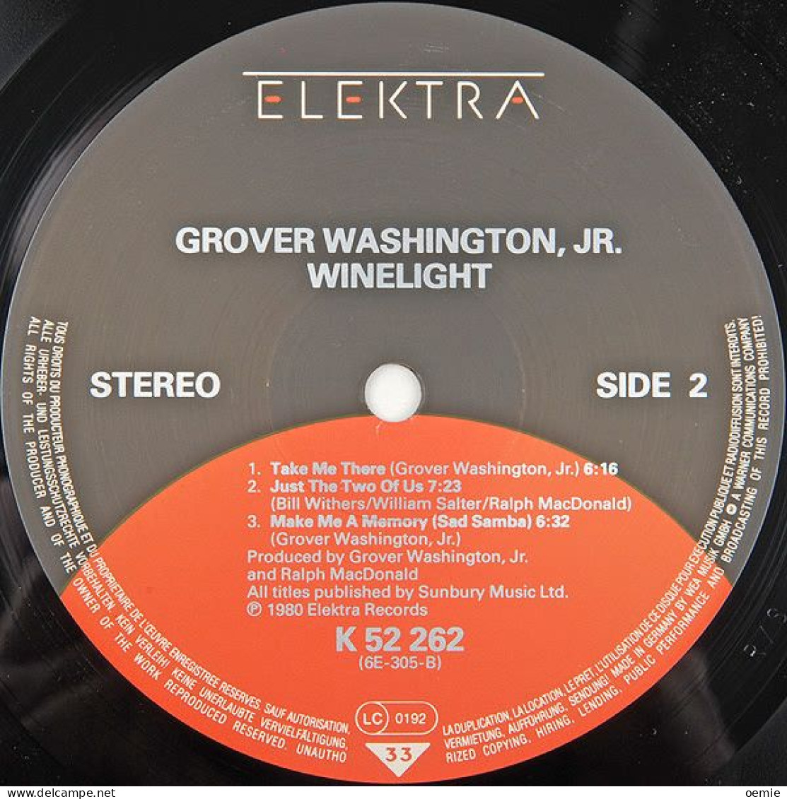 GROVER   WASHINGTON  JR  °  WINELIGHT - Soul - R&B