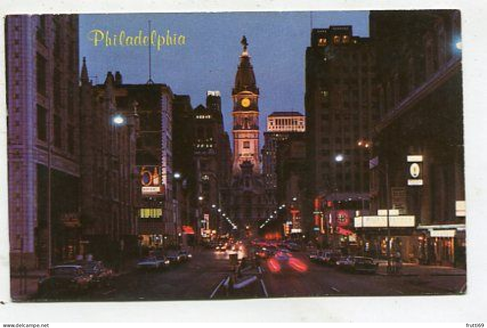 AK 159133 USA - Philadelphia - Pennsylvania - Twiglight Scene Of Broad Street And City Hall - Philadelphia