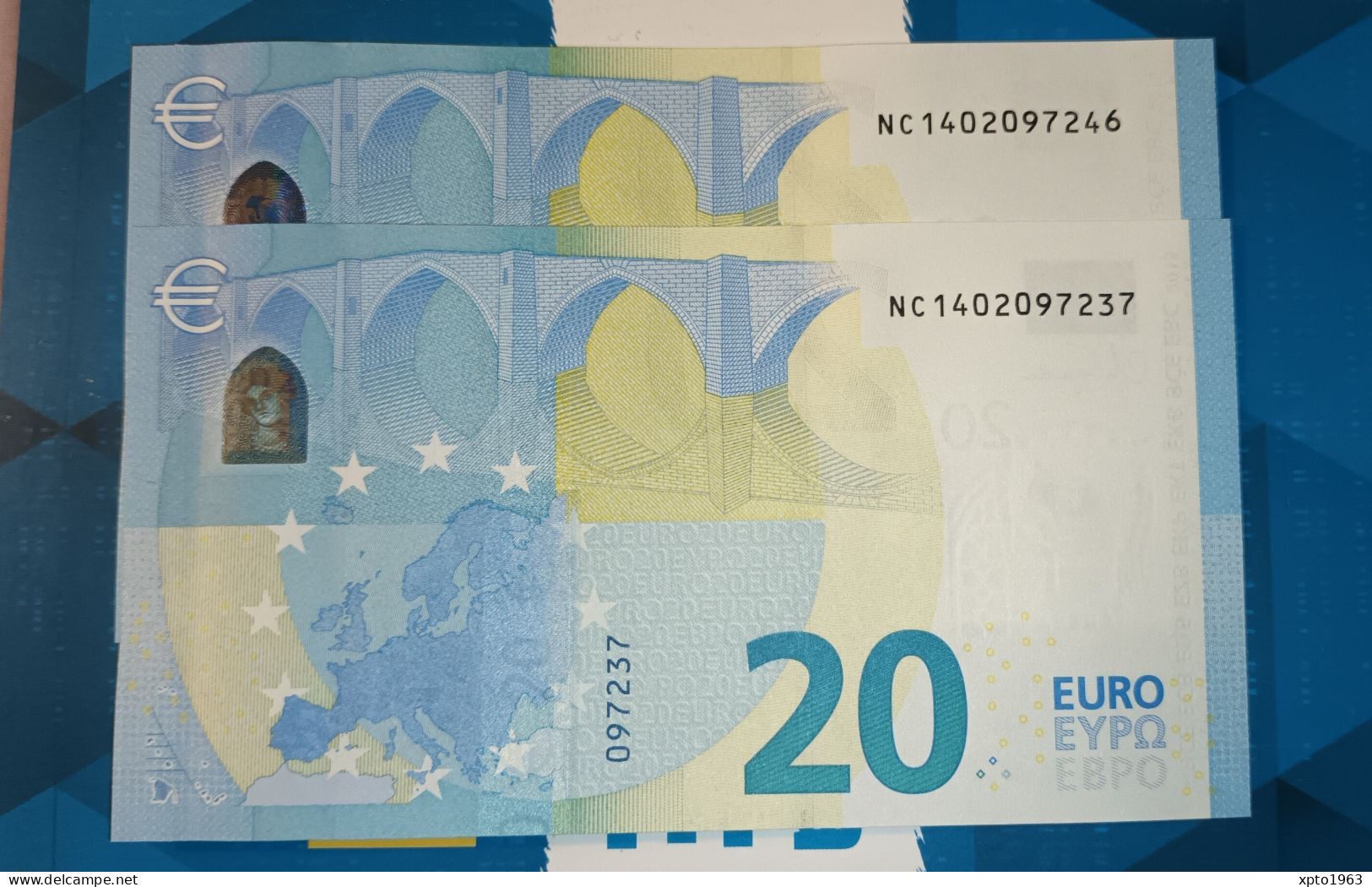 2x 20 EURO AUSTRIA N009 D1 NC1402097237 / NC1402097246 - UNC - FDS - NEUF - 20 Euro