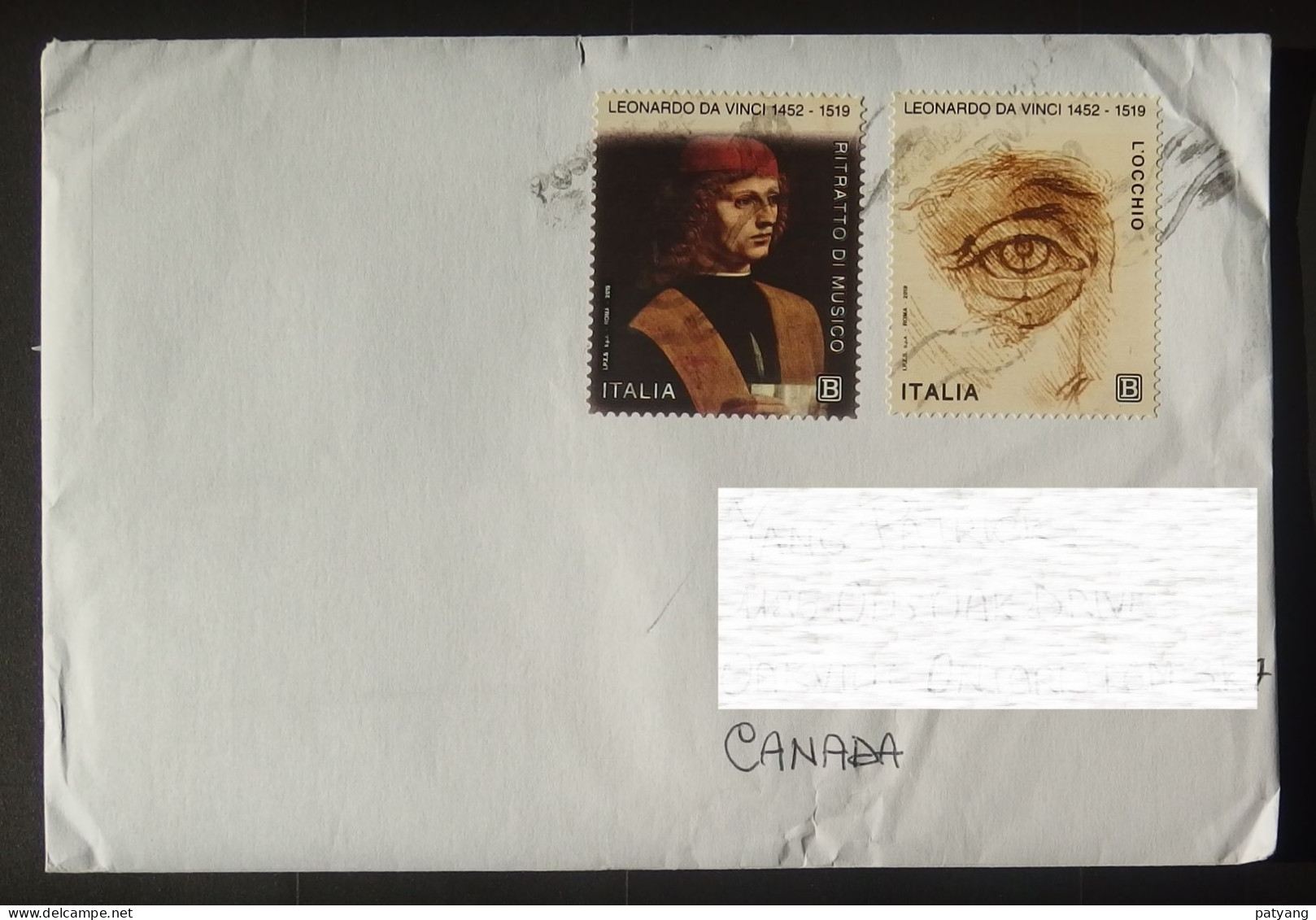 2023 Italy To Canada Cover (500th Anniversary Of The Death Of Da Vinci) - 2021-...: Marcofilia