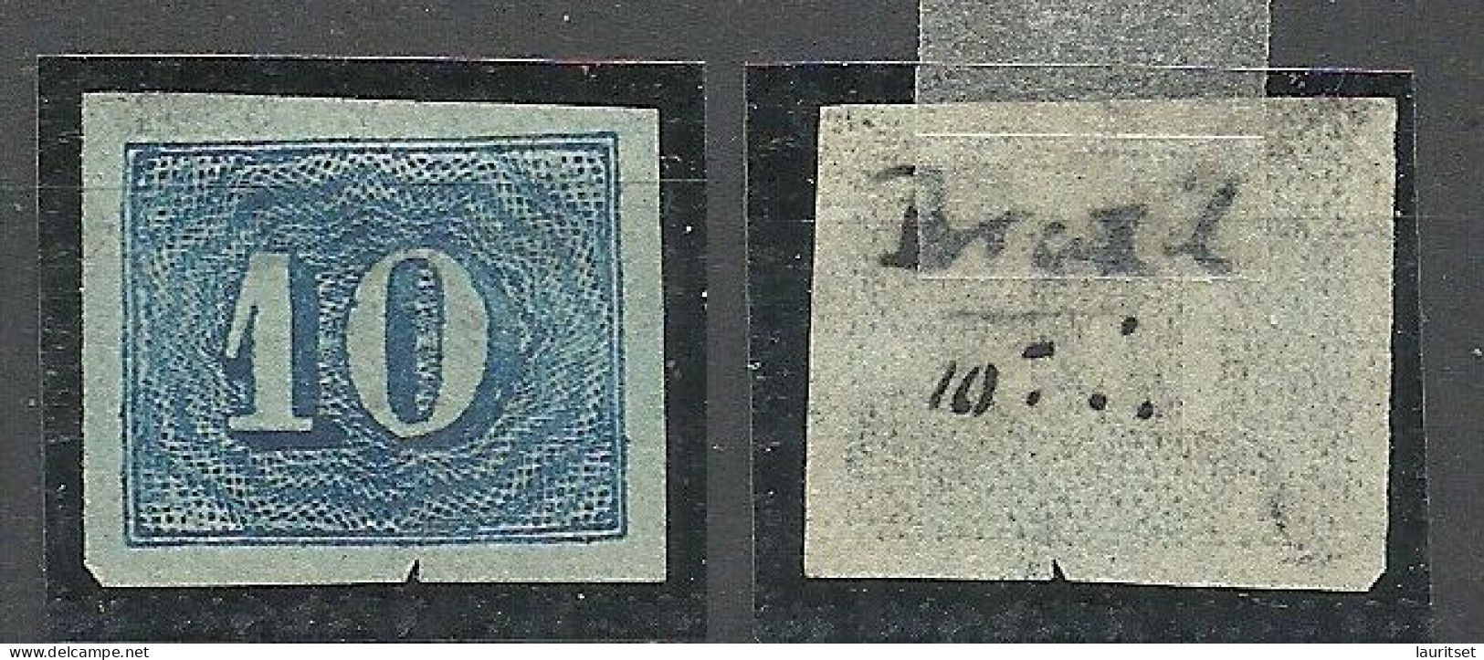 BRAZIL Brazilia 1854 Michel 19 (*) Mint No Gum NB! Small Tear At Bottom Margin! - Ungebraucht